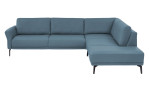 Komfort-Ecksofa plano|FORM Formello, in der Farbausführung Ocean, Frontansicht