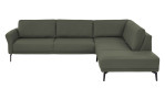 Komfort-Ecksofa plano|FORM Formello, in der Farbausführung Grün, Frontansicht