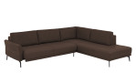 Komfort-Ecksofa plano|FORM Formello, in der Farbausführung Braun, Schrägansicht mit Sitzvorzug