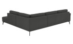 Komfort-Ecksofa plano|FORM Formello, in der Farbausführung Anthrazit, Rückansicht