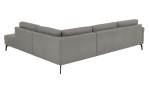 Komfort-Ecksofa plano|FORM Formello, in der Farbausführung Grau, Rückansicht