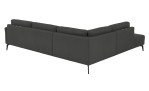 Komfort-Ecksofa plano|FORM Formello, in der Farbausführung Anthrazit, Rückansicht