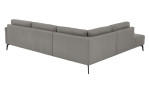 Komfort-Ecksofa plano|FORM Formello, in der Farbausführung Grau, Rückansicht