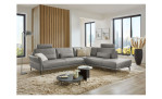 Komfort-Ecksofa plano|FORM Formello, in der Farbausführung Grau, in einem Raum stehend