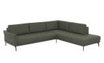 Basis-Ecksofa plano|FORM Formello,in der Fatbausführung Grün, Schrägansicht