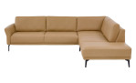 Basis-Ecksofa plano|FORM Formello,in der Fatbausführung Honey, Frontansicht
