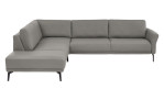 Basis-Ecksofa plano|FORM Formello,in der Fatbausführung Grau, Frontansicht
