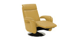 Basis-Relaxsessel plano|FORM Freeway, in der Farbausführung Yellow, Seitenansicht mit Funktion
