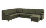 Basis-Wohnlandschaft plano|FORM Tyler, in der Farbausführung Olive, Schrägansicht