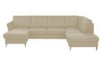 Komfort-Wohnlandschaft plano|FORM Lirio, in der Farbalternative Beige, Frontansicht