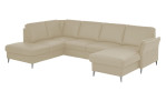 Komfort-Wohnlandschaft plano|FORM Lirio, in der Farbalternative Beige, Schrägansicht