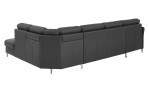 Komfort-Wohnlandschaft plano|FORM Lirio, in der Farbalternative Anthrazit, Rückansicht