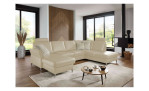 Komfort-Wohnlandschaft plano|FORM Lirio, in der Farbalternative Beige, in einem Raum stehend