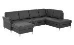 Basis-Wohnlandschaft plano|FORM Lirio, in der Farbausführung Anthrazit, Schrägansicht