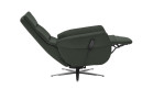 Komfort-Relaxsessel plano|FORM Rimini in der Farbausführung Oliv, Seitenansicht mit relaxfunktion