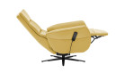 Komfort-Relaxsessel plano|FORM Rimini in der Farbausführung Yellow, Seitenansicht mit relaxfunktion