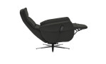 Komfort-Relaxsessel plano|FORM Rimini in der Farbausführung Komfort-Relaxsessel plano|FORM Rimini in der Farbausführung Schwarz, Seitenansicht mit Relaxfunktion und Kopfpolsterfunktion,Seitenansicht mit Relaxfunktion