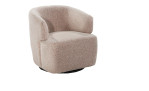 Sessel Tobias: Beige, moderner Drehsessel mit geschwungener Rückenlehne, Schaumstoffpolsterung, Armlehnen; drehbar; in verschiedenen Farben erhältlich.