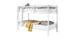 Etagenbett Carlo in Kiefer weiß teilmassiv MDF lackiert, Bett teilbar mit variabler Leiter