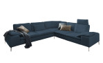Komfort-Ecksofa Valentino, in der Farbausführung Dunkelblau