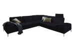 Komfort-Ecksofa Valentino, in der Farbausführung Anthrazit