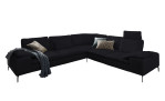 Komfort-Ecksofa Valentino, in der Farbausführung Anthrazit