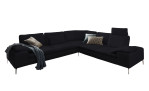 Komfort-Ecksofa Valentino, in der Farbausführung Anthrazit