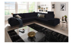 Komfort-Ecksofa Valentino, in der Farbausführung Anthrazit, in einem Raum stehend, Schrägansicht