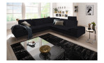 Komfort-Ecksofa Valentino, in der Farbausführung Anthrazit, in einem Raum stehend, Schrägansicht