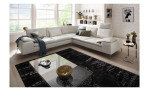 Komfort-Ecksofa Valentino, in der Farbausführung Creme Weiß, in einem Raum stehend, mit der Sitztiefenverstellung