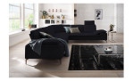 Komfort-Ecksofa Valentino, in der Farbausführung Anthrazit, in einem Raum stehend, Frontansicht