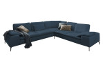 Basis-Ecksofa Valentinoo, in der Farbausführung Dunkelblau