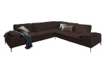 Basis-Ecksofa Valentinoo, in der Farbausführung Dunkelbraun