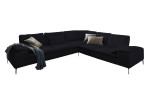 Basis-Ecksofa Valentinoo, in der Farbausführung Anthrazit