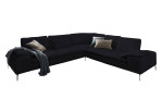 Basis-Ecksofa Valentinoo, in der Farbausführung Anthrazit