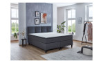 Boxspringbett Susanna, in der Farbausführung Anthrazit, in einem Raum stehend ohne Deko
