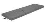 Faltmatratze Easydream, grau, 63 × 27 × 70 cm, Strukturstoff und Griff, zusammenklappbar auf weißem Hintergrund.