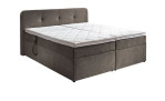 Boxspringbett Gabriella, in der Farbausführung Taupe