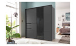 Schwebetürenschrank Berlin Plus in der Farbe Graphit, Milieubild