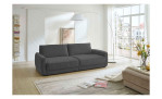 Basis-Big Sofa planoform Cochem in der Farbe Grau im Wohnzimmer