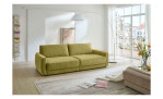 Basis-Big Sofa planoform Cochem in der Farbe Hellgrün im Wohnzimmer