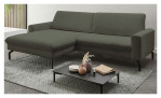 Basis-Ecksofa planoform El Paso im Wohnzimmer in der Farbe Forest