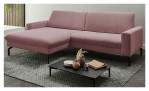 Basis-Ecksofa planoform El Paso im Wohnzimmer in der Farbe Rose