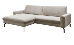 Basis-Ecksofa planoform El Paso in der Farbe Stone mit weißem Hintergrund