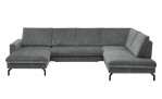 Basis-Ecksofa plano|FORM El Paso, ind er Farbausführung Grey, Frontansicht