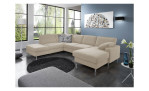 Basis-Wohnlandschaft plano|FORM Nizza, in der Ausführung Beige, in einem Raum stehend
