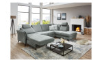 Ecksofa plano|FORM Lirio in der Farbe Steel mit der Funktion in der Ottomane