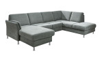 Basis-Ecksofa plano|FORM Lirio in der Farbausführung Steel