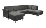 Basis-Ecksofa plano|FORM Lirio in der Farbausführung Anthrazit