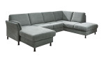 Basis-Ecksofa plano|FORM Lirio in der Farbausführung Steel